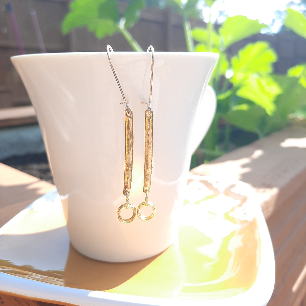 Circle Tibetan Danity Bar Earrings 18$